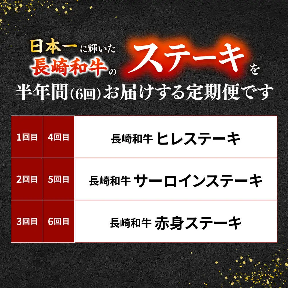 【6回定期便】長崎和牛ステーキ 2名 [ECS078] ステーキ