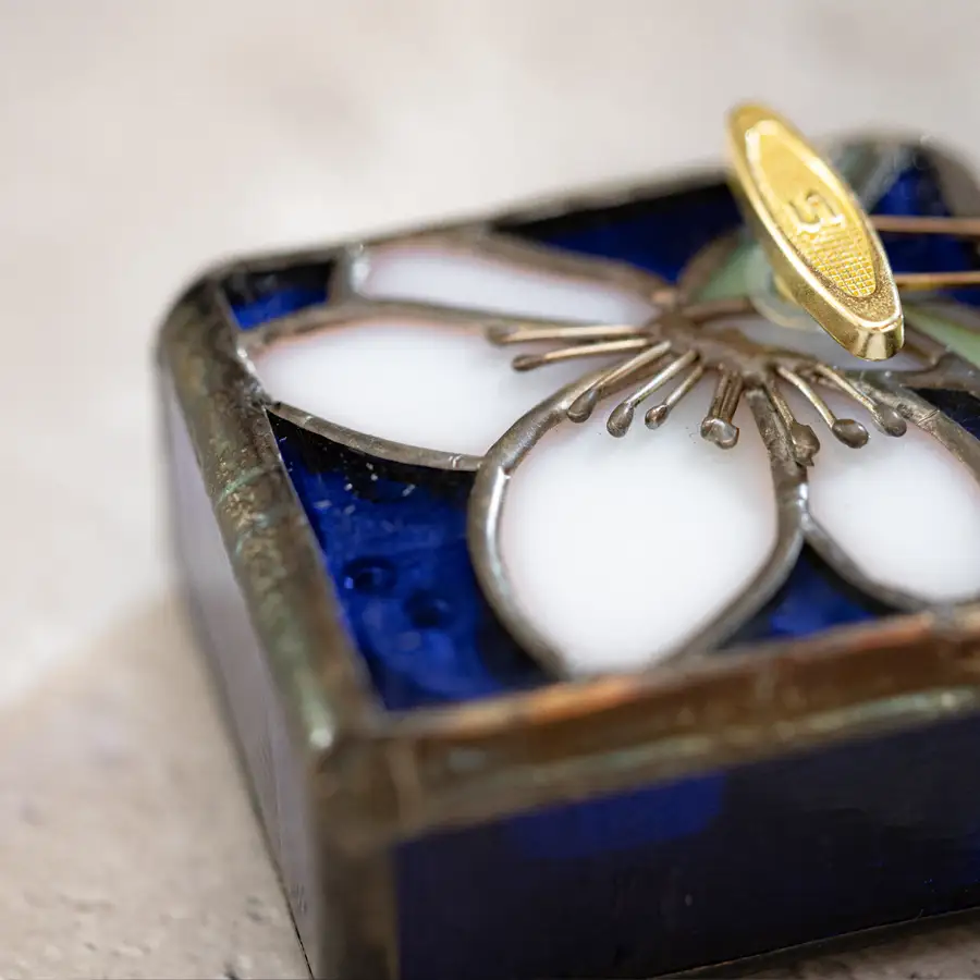 ステンドグラス　月光桜のオルゴール