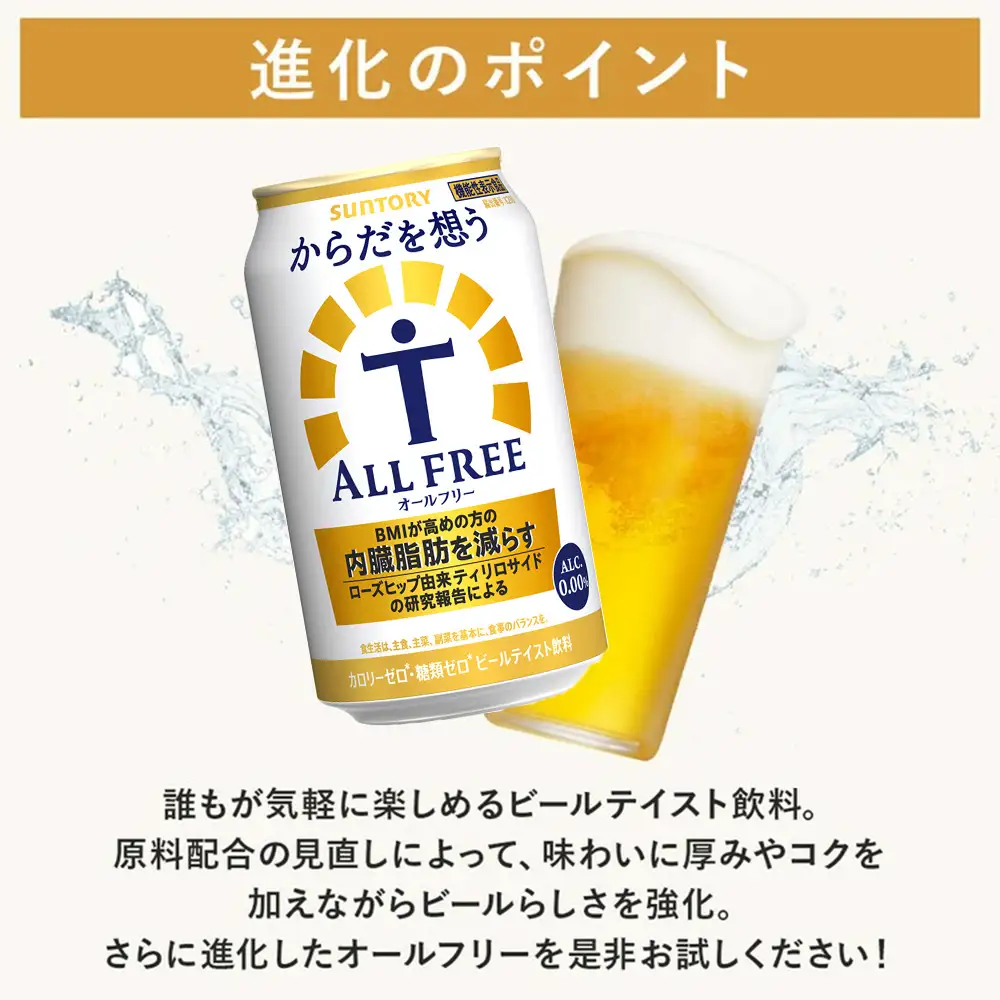 【2か月定期便】 サントリー　からだを想うオールフリー（350ml×48本）（高田屋本店）