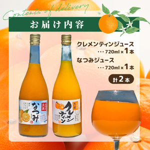 山本農園のクレメンティン・なつみジュース(各1本)2本セット 太良みかん ヨーロッパ生まれ スペイン原産 クレメンティン なつみ ジュース みかんジュース ストレートジュース 温州 ミカン 希少 フルーツ くだもの 果物 ミネラル豊富 太良町 国産 贈答用 OB7