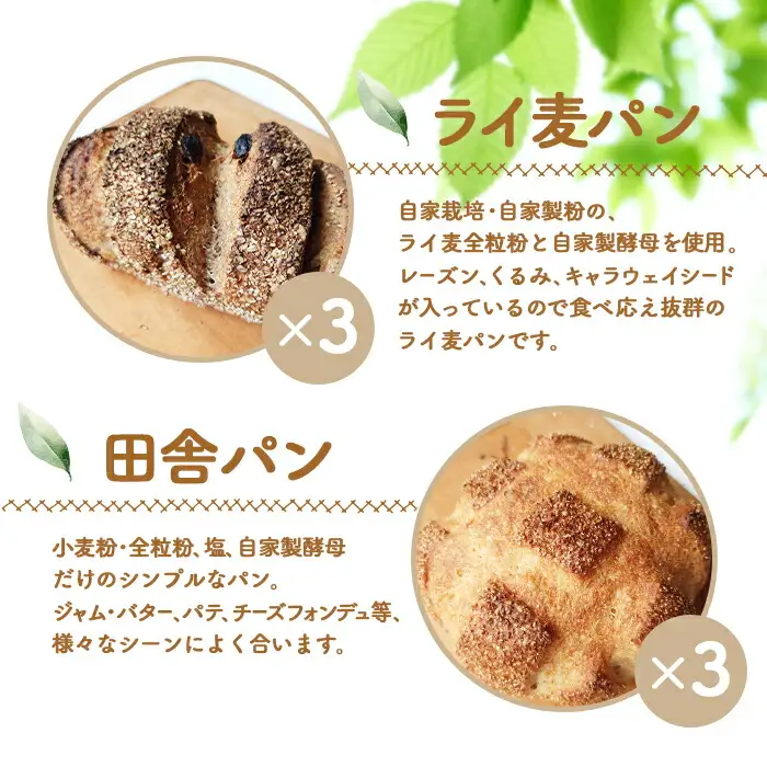 【ニセコ町】奥土農場のお楽しみパン5種詰め合わせセット×各3個【42001】