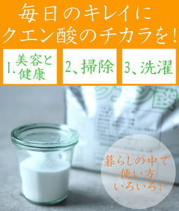 クエン酸 3kg 30cc計量スプーン付き 食品添加物 食用 国産 ナチュラルクリーニング 水あか ポット クエン酸 洗浄 無水 エコ洗剤 お掃除グッズ アレス ヘルスケア A070-07