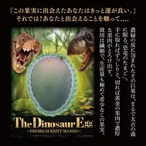 【2027年8月より順次発送】【THE Dinosaur Egg】プレミアムキーツマンゴー 1玉(約750g以上) (BV013)