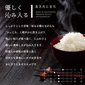 【毎月定期便】秋田県産あきたこまち無洗米20kg(5kg×4)全3回【配送不可地域：離島・沖縄県】【4072884】