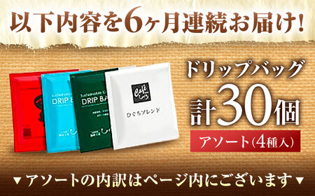 コーヒー 【6回定期便】 ドリップバッグアソート（30個） [ANDP016] コーヒー