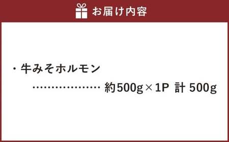 牛みそホルモン 計約500g（約500g×1パック） 肉 お肉 ホルモン 焼肉 焼き肉 牛大腸 肉厚 冷凍
