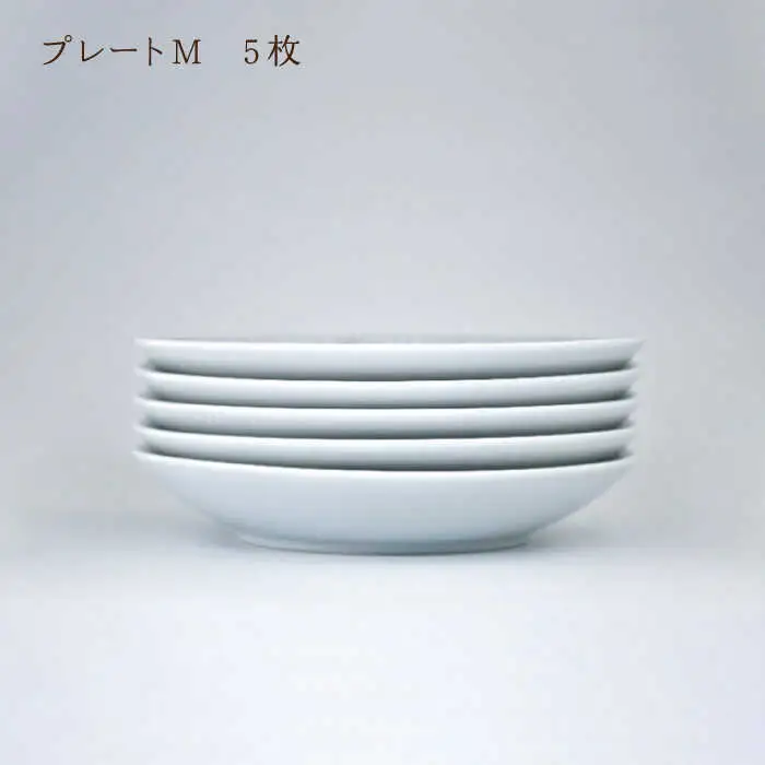 【波佐見焼】《限定カラー》麻の葉グレー プレート Mサイズ 5枚 【聖栄陶器】[TG20]