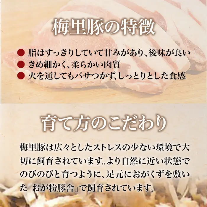 667 梅里豚 4種食べ比べ 2kg(500g×4パック) 豚肉 国産 ブランド豚