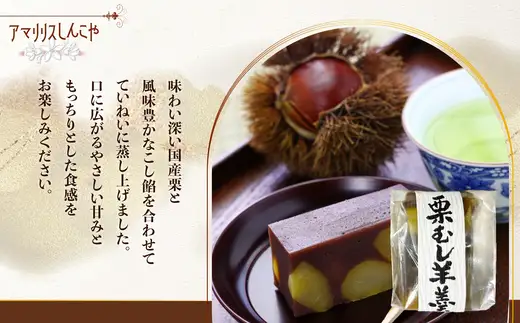栗蒸し羊羹　10個入り　40P5619【 しんこや】