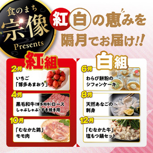 【年6回／偶数月お届け】むなかたの魅力をたっぷりお届け!むなかた紅白定期便_AM0201-00