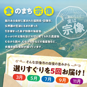 【年5回お届け】福岡と宗像の「おいしい」をお届け！ふくおかむなかたお楽しみ定期便_AM0203-00