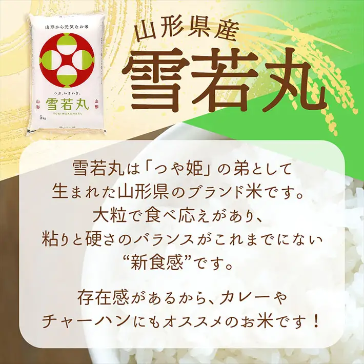 特A 山形県産 雪若丸 15kg 5kg×3袋 令和7年産 2025年産 ブランド米 米 国産 単一原料米 山形 庄内平野