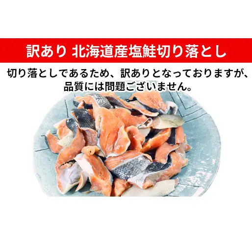 【2026年9月下旬発送】【訳あり】北海道産 塩鮭切り落とし 3kg（1kg×3パック） 冷凍 送料無料
