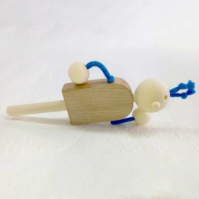【ＫＥＭ】イヤイヤ （ヒモ青） HOKKAIDO WOOD 木製 おもちゃ オモチャ 自然 子供 子ども こども プレゼント F6S-713