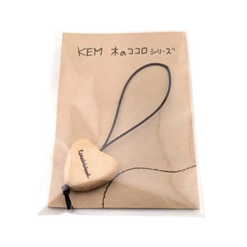 【ＫＥＭ】touchWood 「マスコットファスナー」 （カバ（紐色・焦茶））HOKKAIDO WOOD 木製 マスコツトファスナー 自然 目印 プレゼント F6S-448