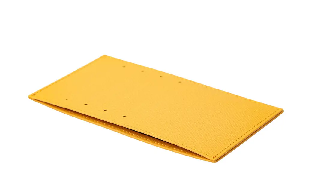 豊岡財布 ウォレットイン カードホルダー ドイツ製本革使用 イエロー ZCD02 / カードケース  革 革小物 コンパクト 長財布に収まる  シンプル デザイン 無地 マスミ鞄嚢