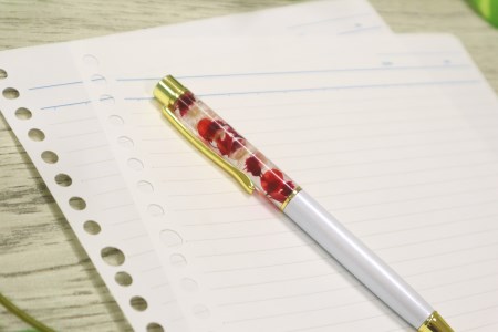 ハーバリウム　ボールペン（白）ボールペン 筆記用具 ハーバリウム ギフト 贈り物 