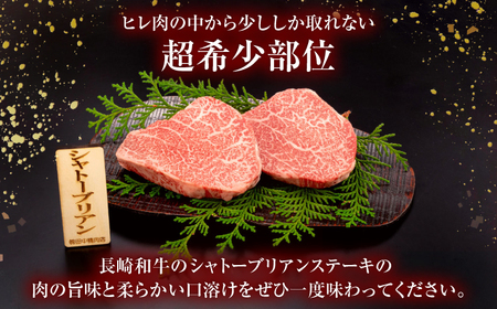【12回定期便】長崎和牛 シャトーブリアンステーキ 120g×2枚[OCA084]