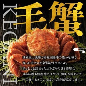 北三陸産 冷凍 ボイル 毛ガニ 約350g×2尾 かに カニ 蟹 毛蟹 かにみそ 魚介類
