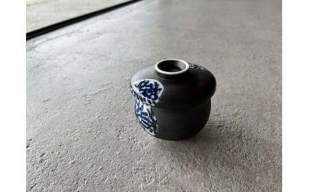 有田焼 ひさご タコ唐草 茶碗蒸し碗 ペアセット【山忠】 食器 器 うつわ レンジ対応 陶器 和食器 染付 むし碗 蒸し碗 プリンカップ 蓋付き 茶碗蒸し A24-201