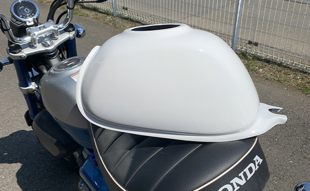タンクカバー MONKEY125 ガラス製 ホワイト塗装 タンクカバー