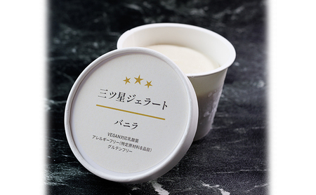 世界中の人たちが食べられる！VEGAN対応乳酸菌入り「三ツ星ジェラート」人気のバニラ抹茶セット（バニラ×3、抹茶×3）ジェラート セット アイス スイーツ 豊島区 東京