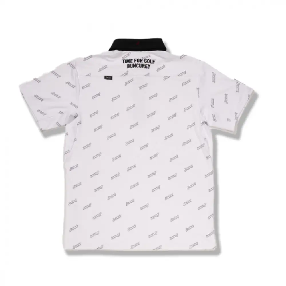 BUNCUREY　ゴルフウェア　≪B≫ロゴ半袖ポロシャツ（BM23SS-01-005）ブラック／サイズ5