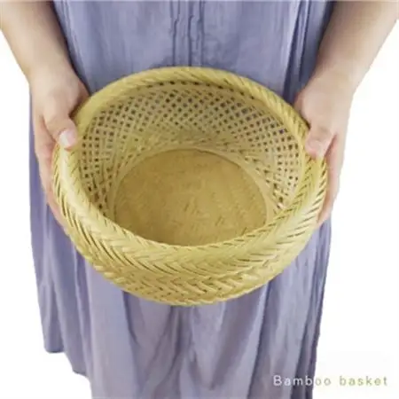 美里町産　竹雅のバンブーバスケット　盛り籠_竹かご 果物かご インテリア ギフト 工芸品 熊本県産_【1675329】
