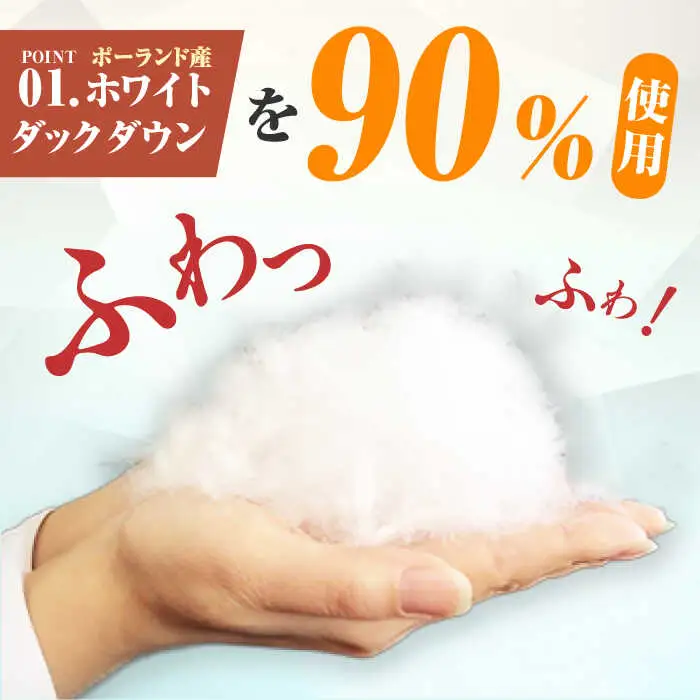 【真冬用】シングル掛け布団 羽毛1.3kg ピンクorブルーorアイボリー ポーランド産 / 布団 [AFAO025]