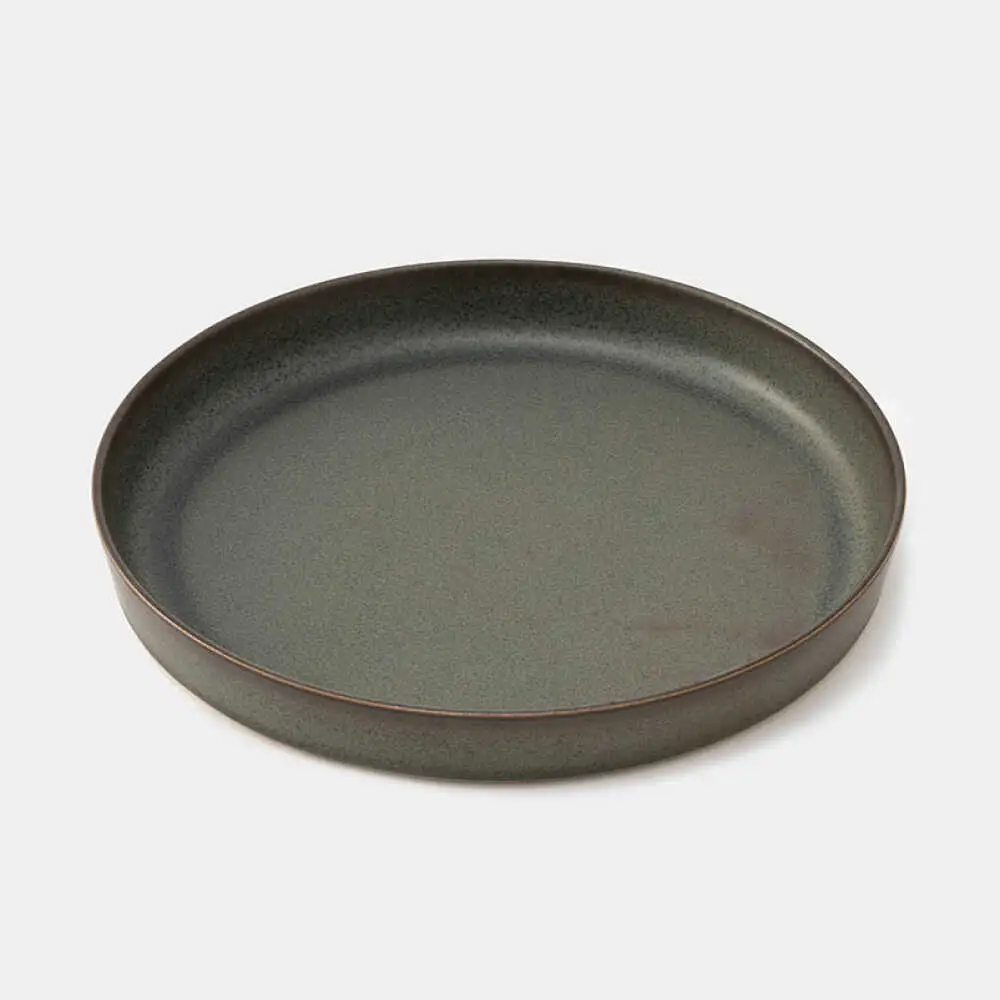 【波佐見焼】zen to 吉田愛 カレー皿「plate 245」 グレー・ブラック 2枚セット【西海陶器】[OA532]