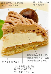 お誕生日ケーキ　至福の モンブラン タルト 5号 4-6人分　パティスリー天使のおくりもの ※離島への配送不可
