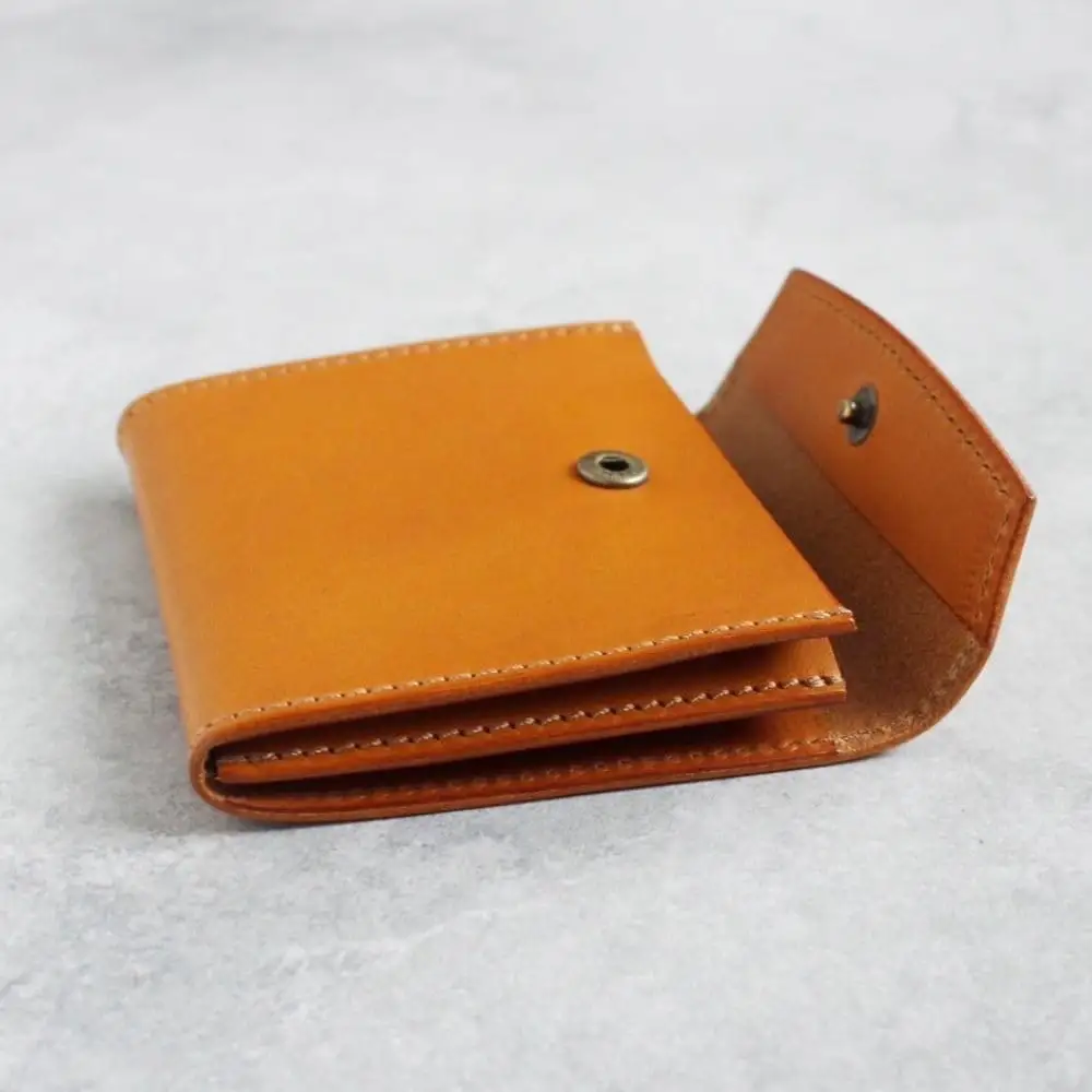 tanikoオリジナル セカンド財布（紺）《厚真町》【Taniko leather】[AXAP019]