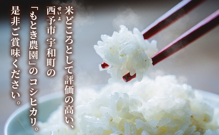 【先行予約】＜令和8年産 愛媛県西予市産 コシヒカリ 5kg（3回定期便）＞ 定期便 お米 コメ こめ 白米 精米 ご飯 新鮮 5キロ 愛媛県産 宇和町産 こしひかり 特産品 もとき農園 愛媛県 西予市【常温】『2026年10月・11月頃から順次発送予定』 UMK0011