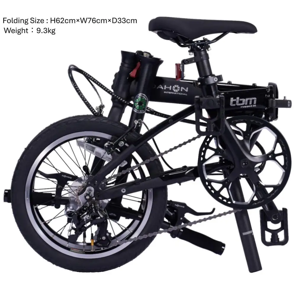 DAHON tbm rugged 16 Black 送料無料 全国配送離島含│自転車 完成品 組み立て不要 折りたたみ自転車 通勤 通学 サイクリング 新生活 武田産業 三重県 四日市市 ふるさと納税