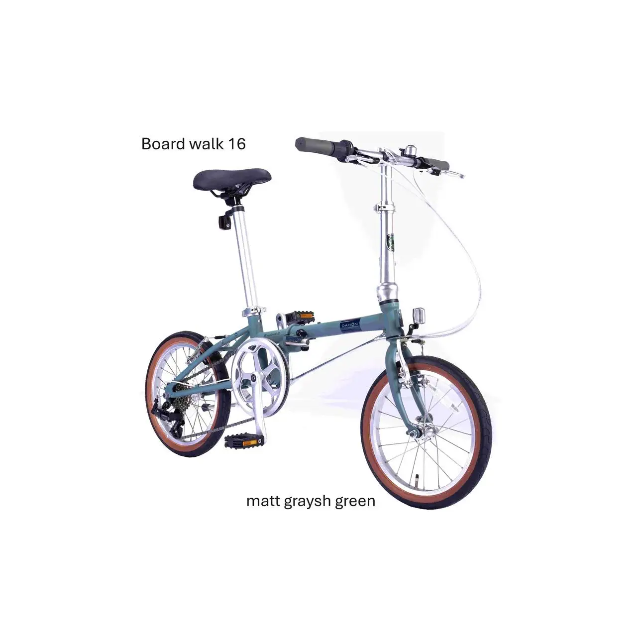 DAHON Boardwalk 16 Matt Grayish Green 送料無料 全国配送離島含│自転車 完成品 組み立て不要 折りたたみ自転車 通勤 通学 サイクリング 新生活 ボードウォーク 武田産業 三重県 四日市市 ふるさと納税