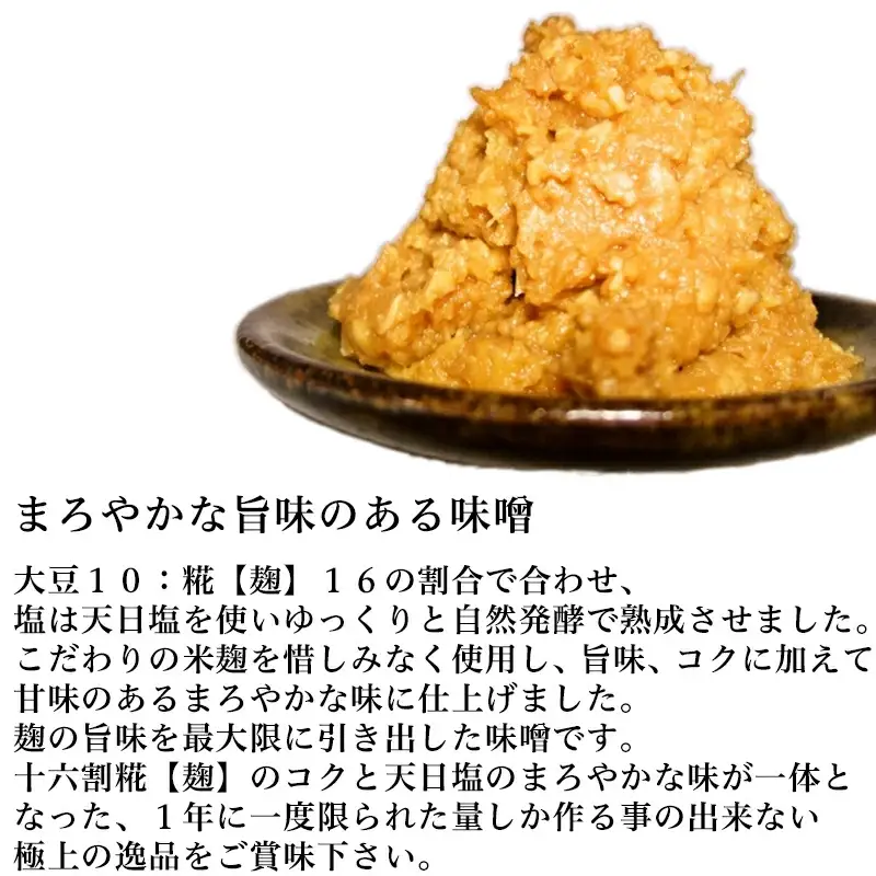 20-06生味噌16割麹6kg【無添加・新潟産米と大豆100％使用】（五十嵐こうじ屋）