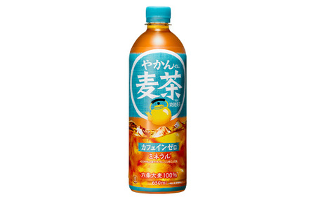 【5か月連続お届け】やかんの麦茶 from 爽健美茶 650ml PET×24本　【04301-0925】