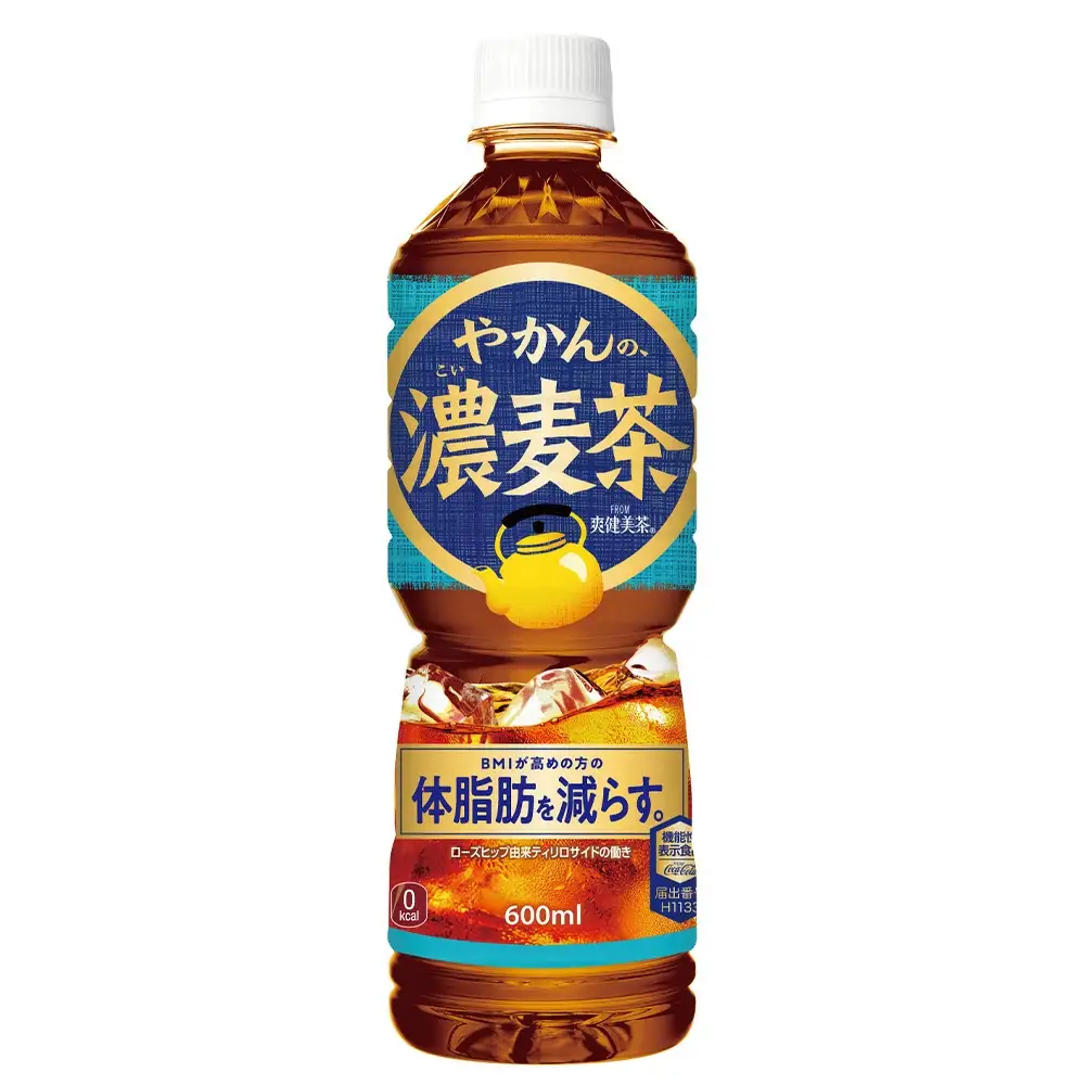 【5か月連続お届け】やかんの濃麦茶 from 爽健美茶 600ml PET×24本　【04301-0931】