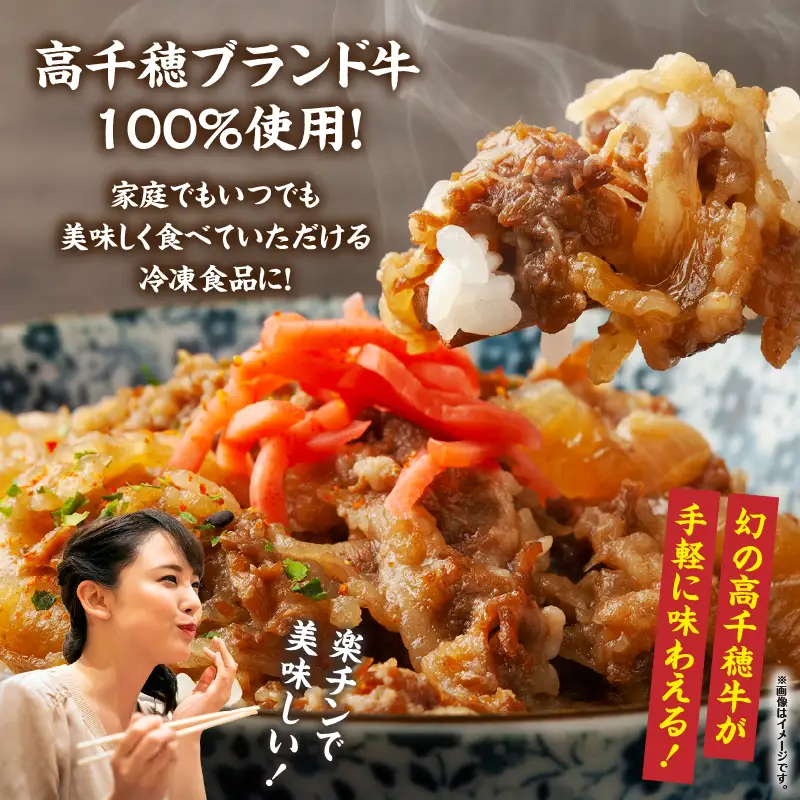 【レンジでプロ味！】高千穂黒毛和牛 PREMIUM 牛丼の具 本格 牛丼 牛丼の具 惣菜 おかず 高千穂牛 ブランド牛 黒毛和牛 加工品 冷凍 レンジ レンジ調理 レンチン 簡単調理 お取り寄せ ご当地 グルメ 宮崎県 高千穂町_Tk005-105