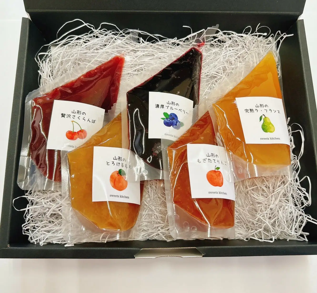フルーツ の 手作り ジャム 5種 セット パウチ袋入り 山形