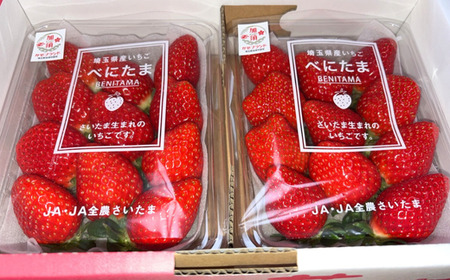『べにたま』埼玉生まれの希少いちご2パック【潰れが気にならない方限定】　いちご イチゴ 苺