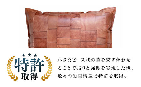 クッション レザークッションtunagu 35 アンティークブラウン 本革 レザー 革 カバー 35×35 インテリア 大阪府高槻市/KAKURA[AOBI054]