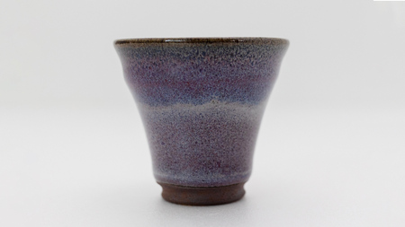 【 燿彩窯変紫焔釉 】 ぐい呑み （ 小野寺裕司 作 ） 径約6.6cm×高さ約6.0cm