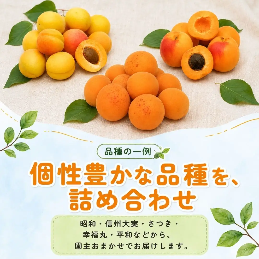 【2027年先行予約】あんず 園主おまかせ セット 計約2kg |あんず 昭和 信州大実 さつき 千曲市産 長野県 信州