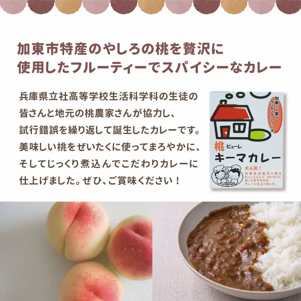 桃ピューレキーマカレー 6個