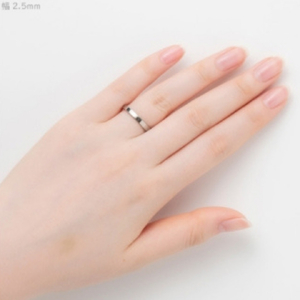 純チタン平打リング (幅2.5mm) 12号 | アクセサリー リング