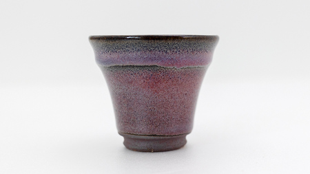 【 燿彩窯変紫焔釉 】 ぐい呑み （ 小野寺裕司 作 ） 径約6.5cm×高さ約5.7cm