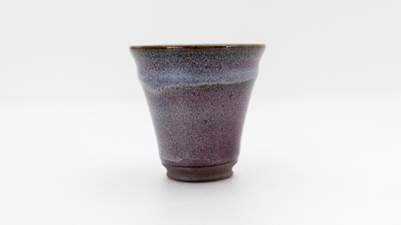 【 燿彩窯変紫焔釉 】 ぐい呑み （ 小野寺裕司 作 ） 径約6.1cm×高さ約6.0cm