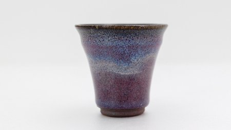 【 燿彩窯変紫焔釉 】 ぐい呑み （ 小野寺裕司 作 ） 径約6.5cm×高さ約6.2cm