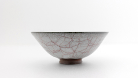 【 氷裂貫入青瓷 白磁 】 抹茶茶碗 （ 小野寺裕司 作 ） 径14.7cm×高さ6.0cm